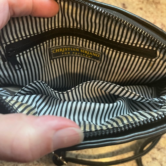 Christian Siriano for Payless crossbody shoulder bag. Black and White - Picture 10 of 13